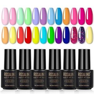 NEW! Rosalind Professional Nail Art 25 Gel Polish Set NIB. Never used. Bundle!